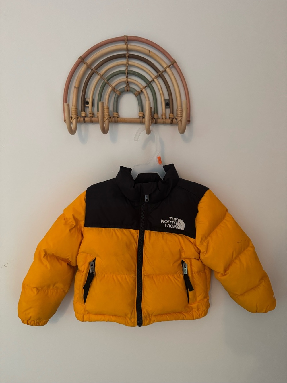 The North Face Kids Nuptse jacket - Yellow and Black - 2T